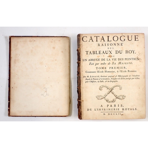 646 - Catalogue Raisonne des Tableaux du Roy Vol 1 by Francois-Bernard Lepicie 1752