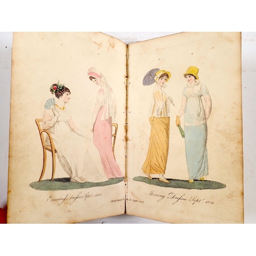 656 - The Lady's Monthly Museum July - December 1803 11th volume with coloured plates of morning and eveni... 