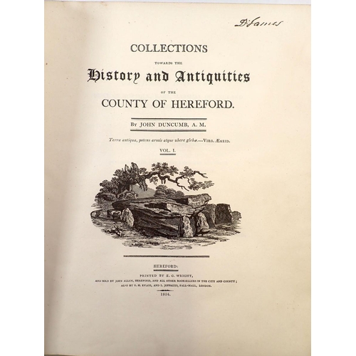 673 - Collection Towards the History and Antiquities of the County of Herefordshire by John Duncumb and tw... 