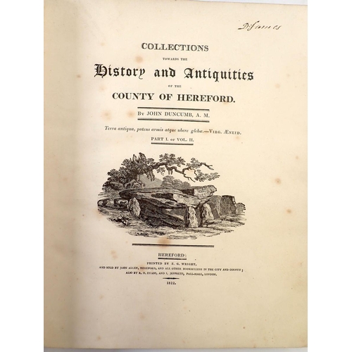 673 - Collection Towards the History and Antiquities of the County of Herefordshire by John Duncumb and tw... 