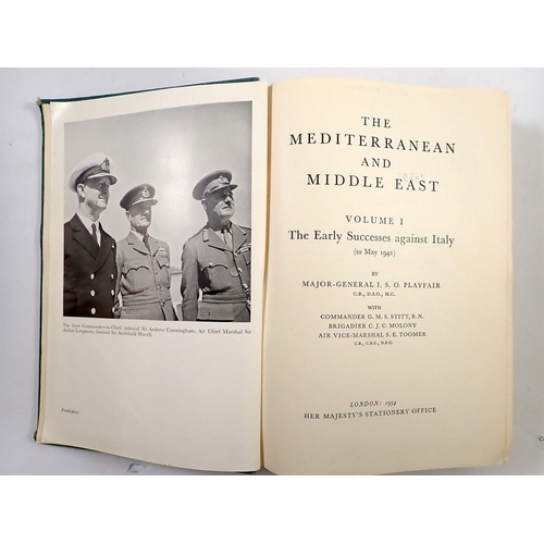 684 - The Mediterranean and Middle East by Major-General I.S.O Playfair published by HMSO 1954, three volu... 