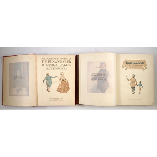 685 - Two books illustrated by Frank Reynolds, David Copperfield and The Pickwick Papers, tipped-in colour... 