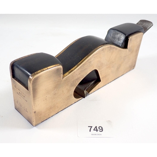 749 - A Buck rosewood and brass shoulder plane, 1.5