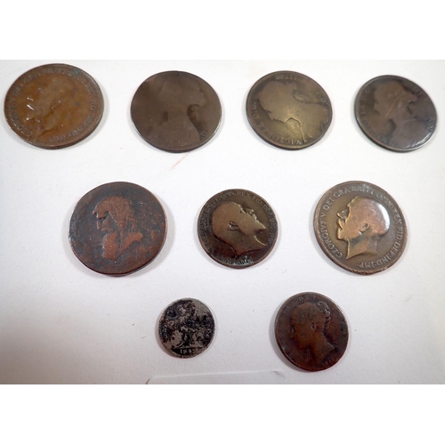 788 - A group of British pre-decimal coins including a silver content George VI crown 1937, small mix of c... 