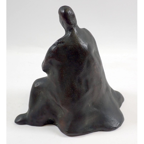 850 - An impressionist bronze figure of a nude, seated - 16cm tall