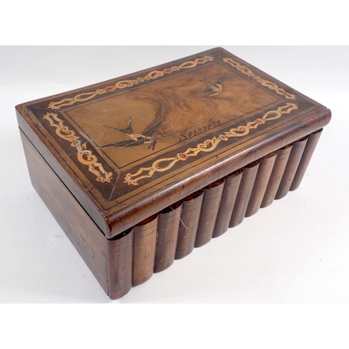 852 - A Sorento Ware book form box, 23 x 14cm