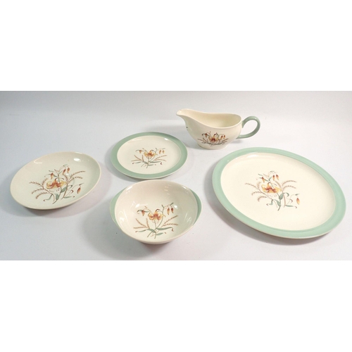 94 - A Wedgwood Tiger Lily dinner service comprising fourteen dinner plates, seven smaller plates, nine s... 