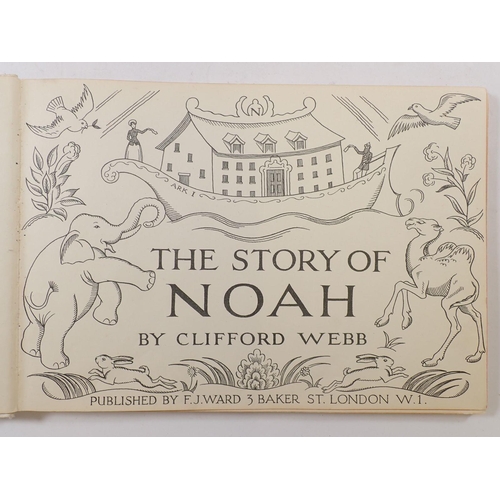 971 - The Story of Noah by Clifford Webb, First Edition 1931 plus a 1930's relief print 'Hill Copse' inscr... 