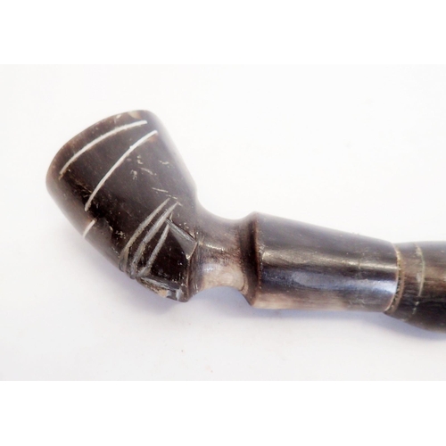 993 - An Egyptian horn walking stick with Pharaoh handle