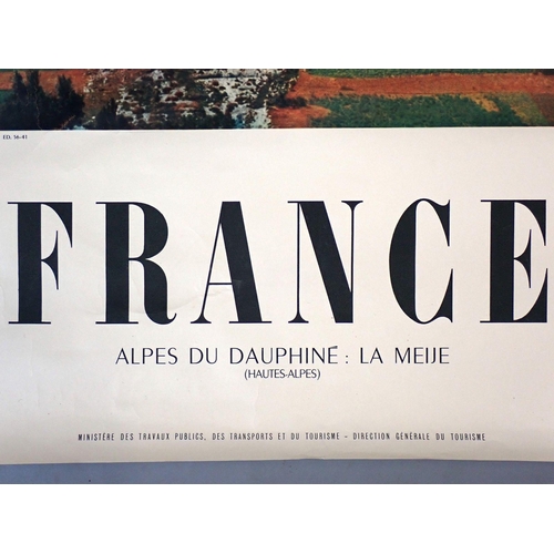 994 - Two vintage France tourist posters of the 'Hautes-Alpes' and the Pyrenees both published by and for ... 