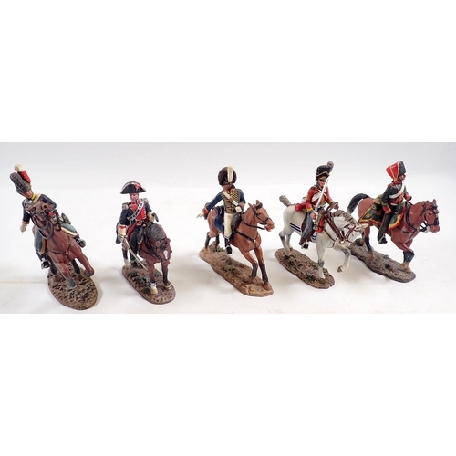 1126 - Five del Prado painted metal cavalry soldiers - Napoleonic period