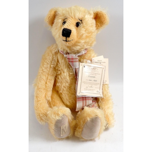 1130 - A Deans gold mohair teddy bear - Clueless 64/500