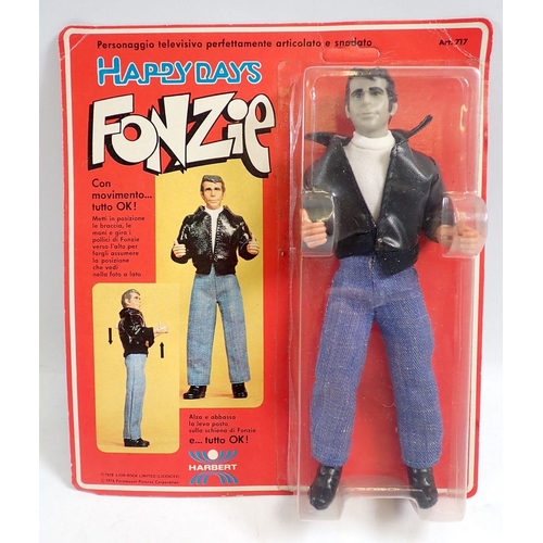 1137 - A Happy Days Fonzie action figure by Herbert 1978, sealed on original card