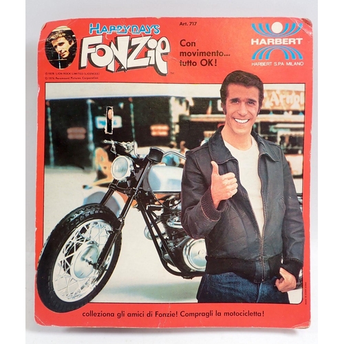 1137 - A Happy Days Fonzie action figure by Herbert 1978, sealed on original card