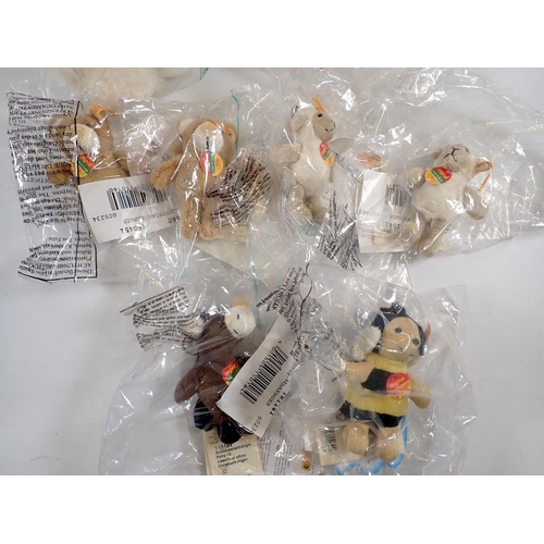 1141 - A group of eight Steiff teddy bears and keyrings including Cosy Friends Schlenker Teddy 28, 16 Brown... 