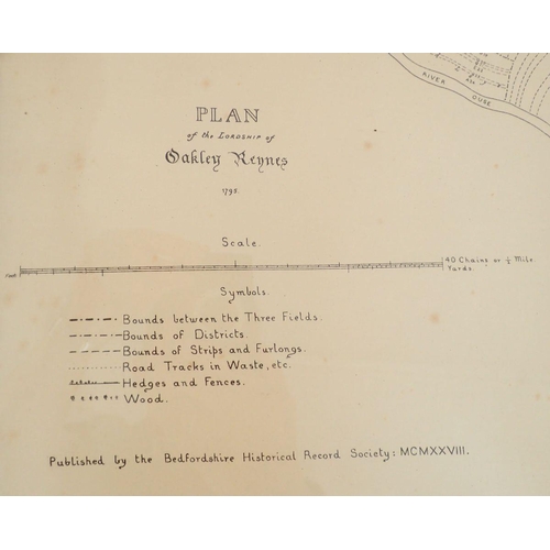 1202 - A 19th century plan map of the Lordship Oakley Rennes, 59 x 105cm