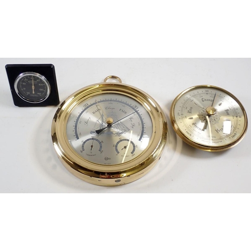 1232 - Two aneroid barometers including a Baringo with thermo plus Hydro plus on Rototherm black Bakelite t... 