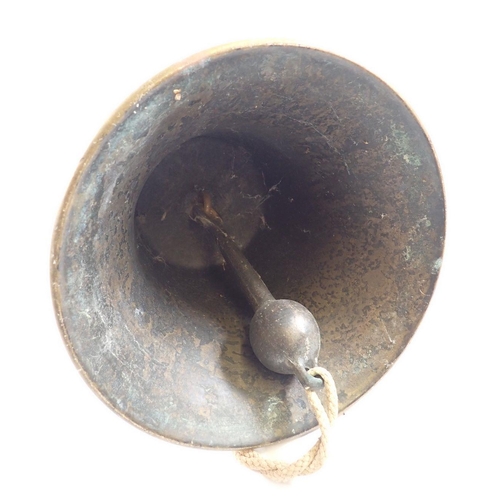 1254 - A large brass bell, date 1841