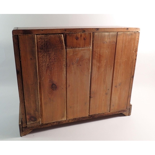 1263 - A vintage picnic table top cabinet of two short and four long drawers, 46 x 37 x 16cm