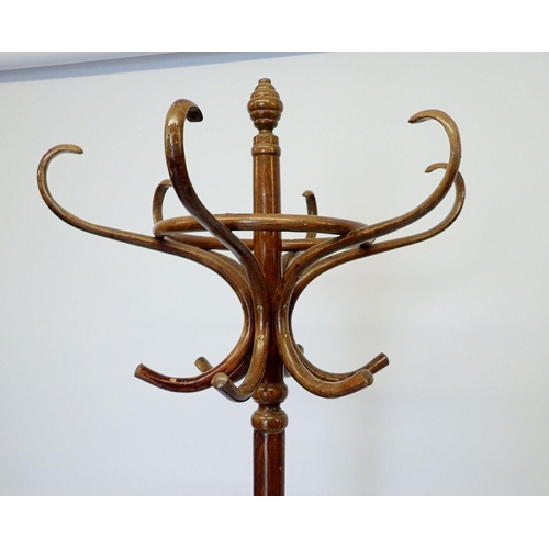 1274 - A bentwood hatstand, 195cm tall