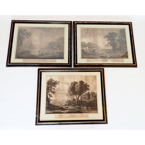 1306 - A pair of 18th century steel engravings after Claude Lorrain and one other, all published by Boydell... 