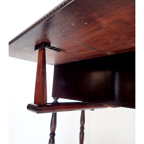 1327 - An unusual Victorian Gothic style mahogany  desk with gallery top over drop down flap to front and t... 