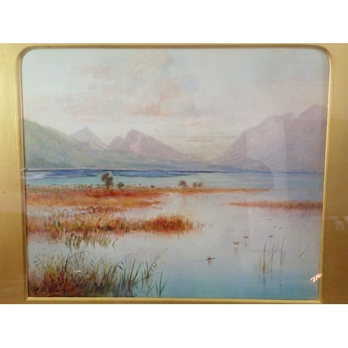 1335 - Henry Bowser Wimbush - watercolour lakeland scene, signed 44 x 51cm