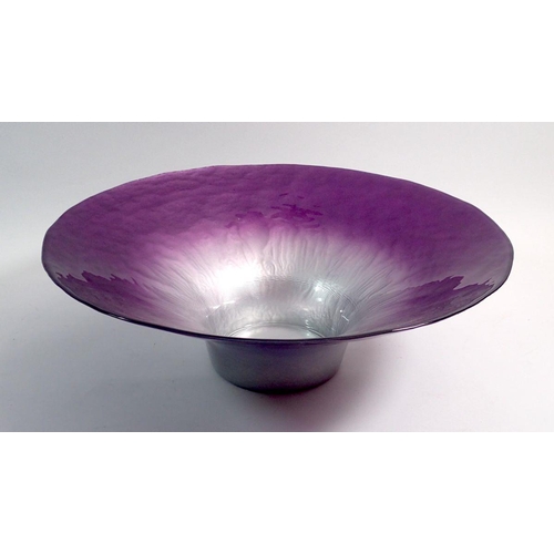 136 - A Portmeirion glass bowl 'Dusk' 33.5cm diameter