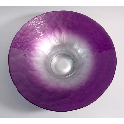 136 - A Portmeirion glass bowl 'Dusk' 33.5cm diameter