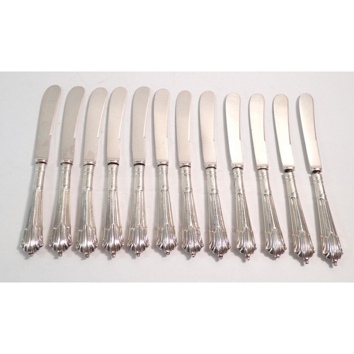 259 - Twelve silver handled tea knives