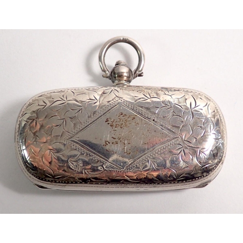 271 - A silver sovereign case engraved foliage, Chester 1904, maker Trevitt & Son, 29.4g