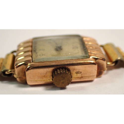 578 - A 9 carat gold ladies wrist watch with plated strap and six other ladies watches