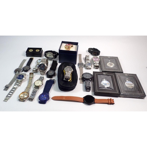 588 - A box of gentleman's watches including Casio, Accurist etc.