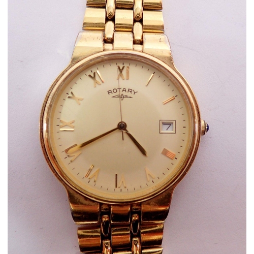 593 - A Rotary gold plated gentleman's wrist watch