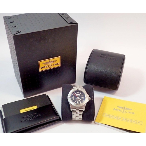 600 - A Breitling Avenger Seawolf GCHQ limited edition gentleman's automatic stainless steel wristwatch No... 