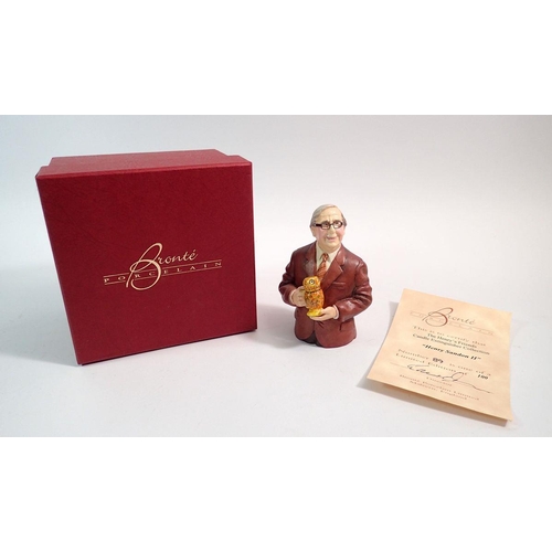 62 - A Bronte Porcelain bisque figure of Henry Sandon, boxed with certificate, 10cm