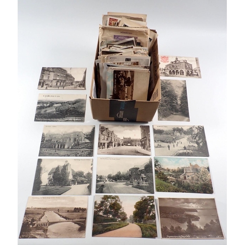 644 - A box of approximately 200 postcards including local interest Tetbury, Dursley, Gloucester plus vari... 