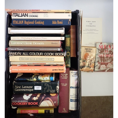 656 - A box of vintage cookery books