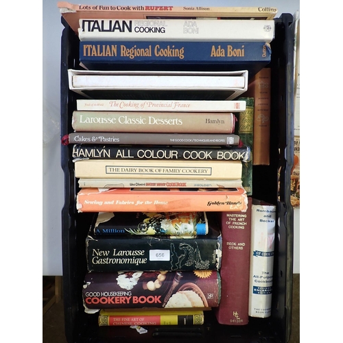 656 - A box of vintage cookery books