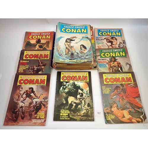 667 - A collection of 37 Conan magazines