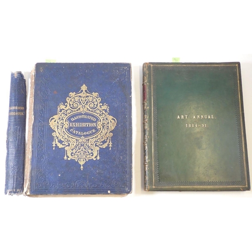 675 - The Illustrated Art Journal Catalogue for The Great Exhibition 1851 plus a green leather bound Art J... 