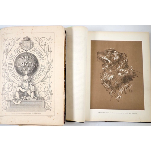 675 - The Illustrated Art Journal Catalogue for The Great Exhibition 1851 plus a green leather bound Art J... 