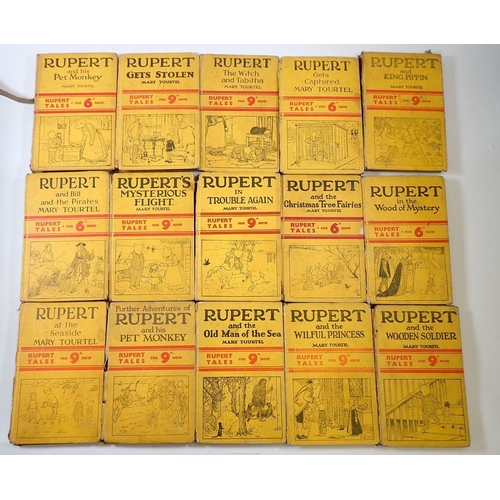 677 - A box of fifteen Rupert books from The Little Bear Library