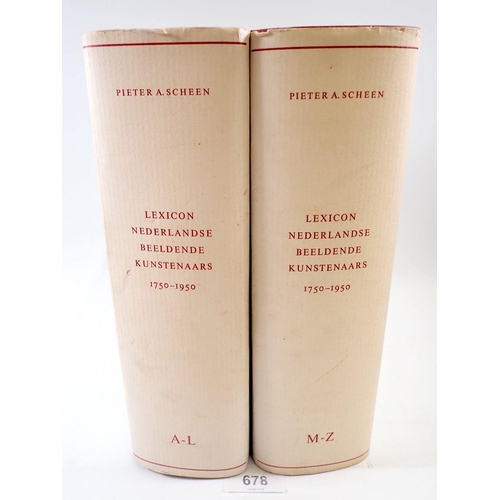 678 - Lexicon Nederlandse Beeldende Kunstenaars 1750 to 1950 by Pieter A. Scheen