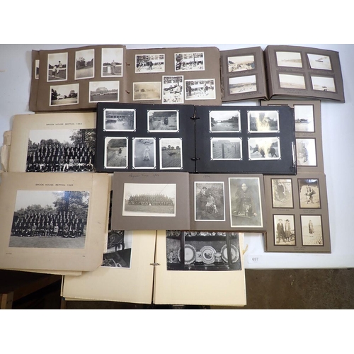 697 - A group of old photograph albums, many annotated  including some of shipping in Irish ports etc