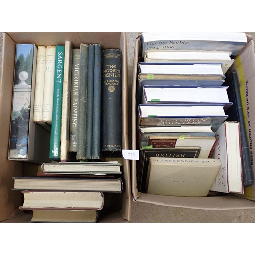 712 - Two boxes of books on Art and Artists