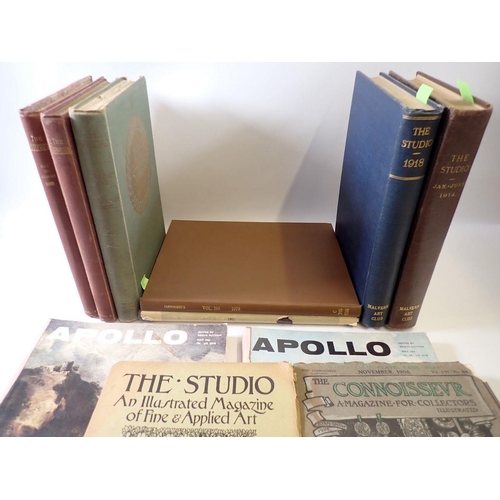 713 - A box of bound Art Magazines including Apollo, Connoisseur and The Studio