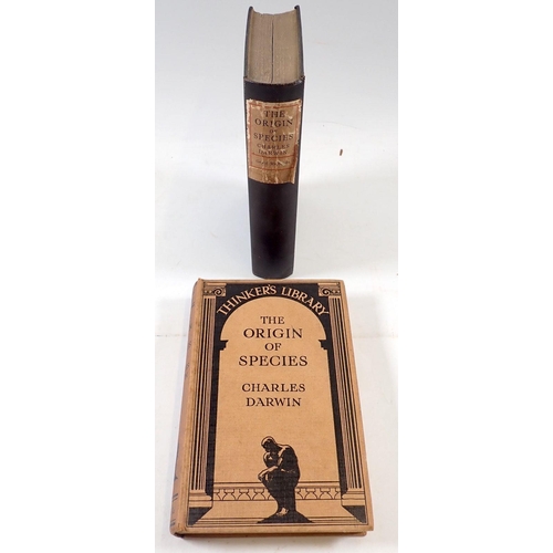 720 - The Origin of Species by Charles Darwin published by Grant Richards 1902 together with another copy ... 