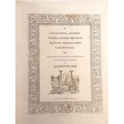 735 - A Collection of Antique Vases, Altars, Paterae, Tripods, Candelabra, Sarcophagi etc by Henry Moses p... 