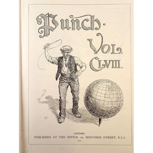 748 - Punch Annuals for 1920, 1921 and 1922, two volumes for each year